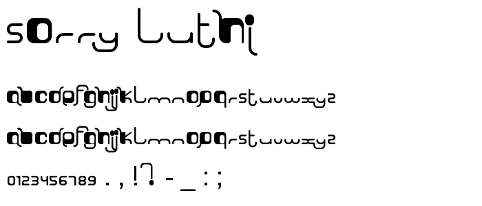 Sorry Luthi font